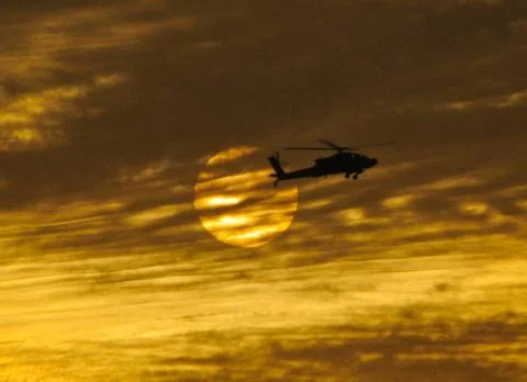 An Apache flown by pilots in the 1-151st Attack Reconnaissance Battalion, ... Foto stock