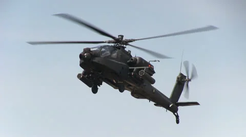 Apache Helicopter Up Close Stock Footage 24790498