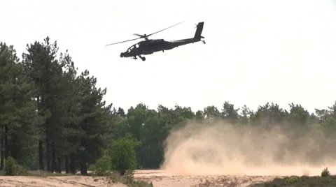 Apache Helicopter Up Close Stock Footage 24790512