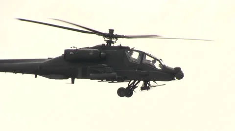 Apache Helicopter Up Close Stock Footage 24790537