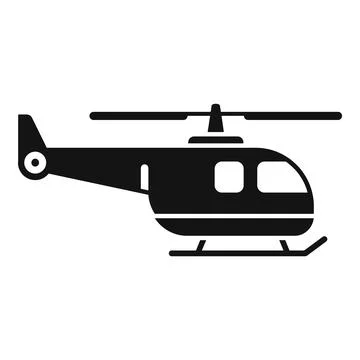 Apache rescue helicopter icon simple vector. Aerial guard Stock Illustration