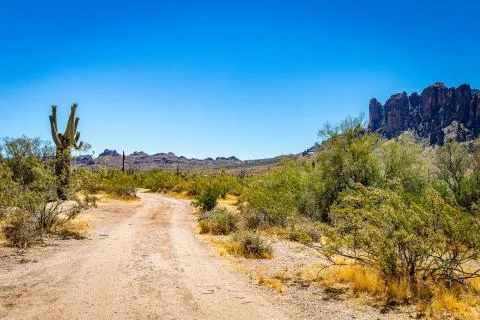 Apache Trail Scenic Drive View Stock Photos