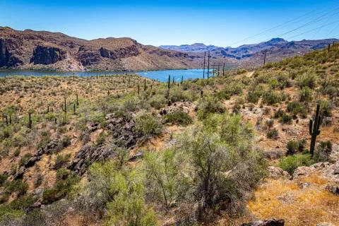 Apache Trail Scenic Drive View Stock Photos