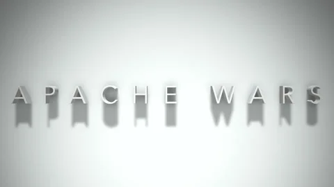 Apache wars 3D title animation with shadows on a white background Vídeos de archivo 297796023
