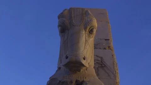 Apadana lion in timelaps Video stock 160962029