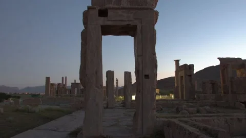 Apadana lion in timelaps Video stock 161793007