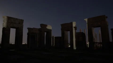 Apadana lion in timelaps Stock Footage 161795110