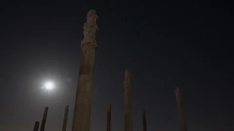 Apadana lion in timelaps Stock Footage 161844350