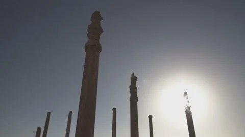 Apadana lion in timelaps Stock Footage 161852828
