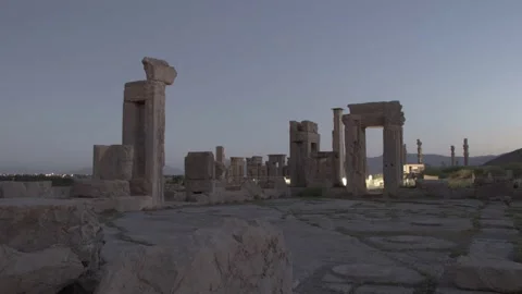 Apadana lion in timelaps Stock Footage 161854223