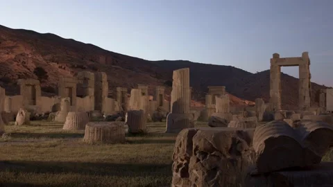 Apadana lion in timelaps Stock Footage 162005478