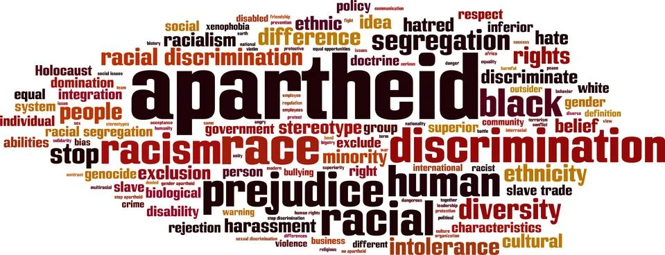 Apartheid word cloud Stock Illustration