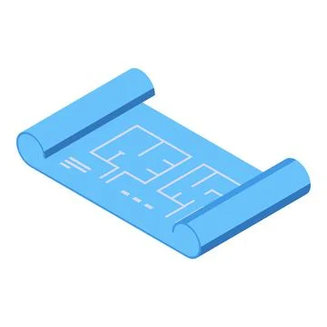 Apartment architect plan icon, isometric style Stock Illustration
