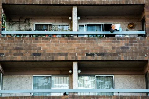 Apartment balcony view Stock Photos