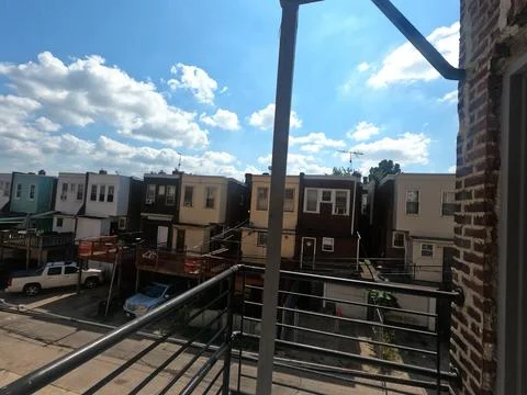 Apartment balcony view Stock Photos