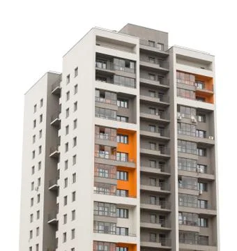 Apartment block building Ilustración de archivo