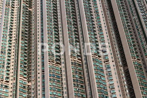 Apartment block in Hong Kong Stock Photos