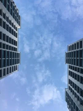 Apartment Blocks Against The Sky #2 Stock Photos
