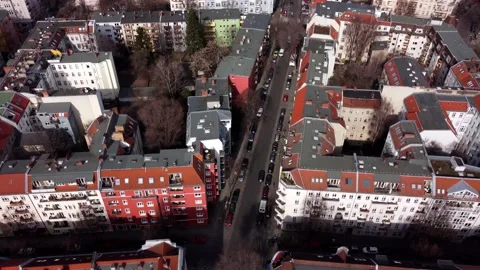 Apartment blocks in Berlin - view from above - CITY OF BERLIN, GERMANY - MARCH Video stock 150343162