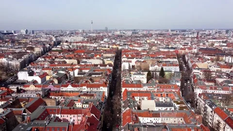 Apartment blocks in Berlin - view from above Stock Footage 150347470
