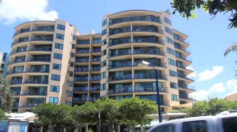 Apartment Blocks At Mooloolaba Video stock 34126585