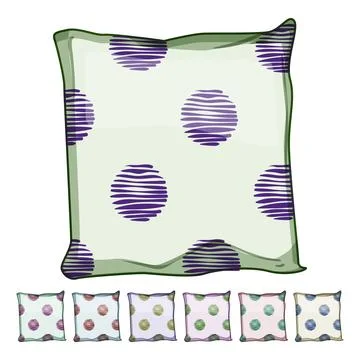 Apartment boho pillow cartoon vector graphic Stock Illustration
