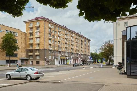 Apartment building in the city Stock Photos