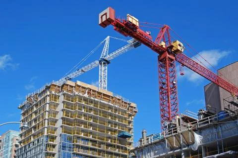 Apartment building construction Stock Photos