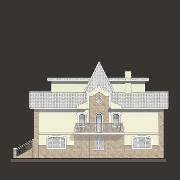 Apartment Building Facade Ilustración de archivo