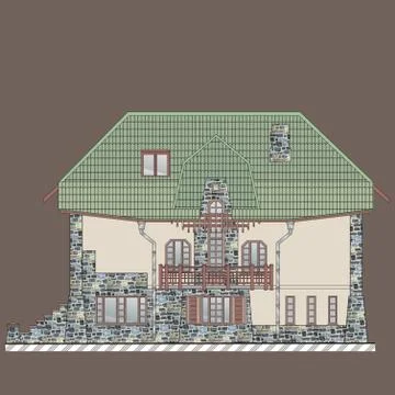 Apartment Building Facade Ilustración de archivo