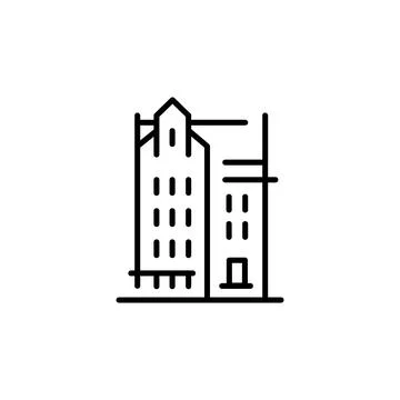 Apartment Building Icon Illustrazione stock