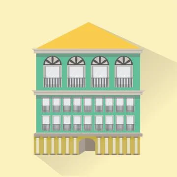Apartment Building Ilustración de archivo