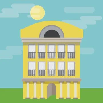 Apartment Building Ilustración de archivo