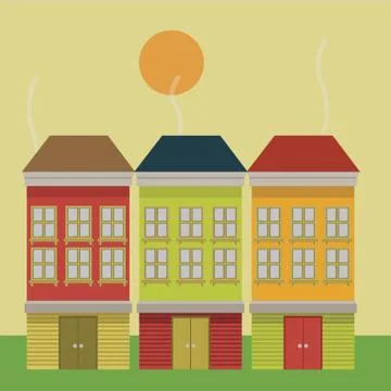 Apartment Building Ilustración de archivo