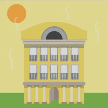 Apartment Building Ilustración de archivo