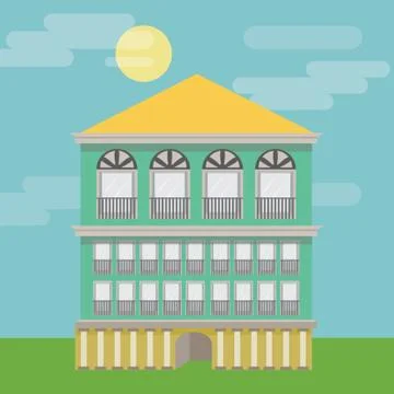 Apartment Building Ilustración de archivo