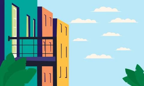 Apartment building Illustrazione stock