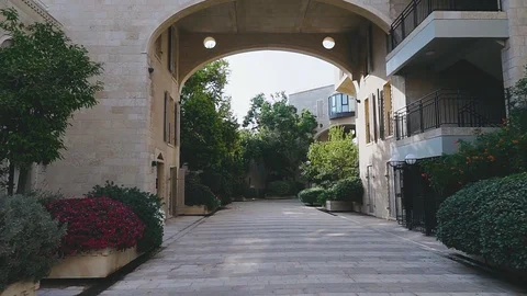 Apartment building with landscape design. Stock Footage 100884589
