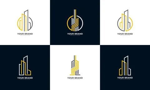 Apartment building logo Stock Illustration