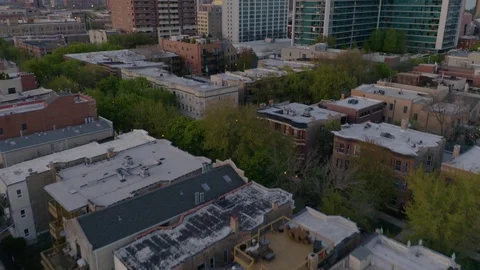 Apartment Building Pan Up Stock Footage 107960646