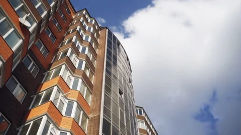 Apartment building - panorama view Stock Footage 74856381