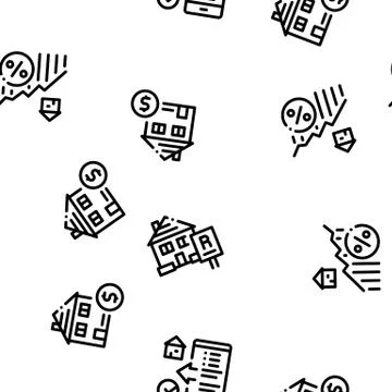 Apartment Building Seamless Pattern Vector Ilustración de archivo