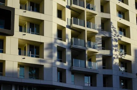 Apartment building shadow Stock Photos