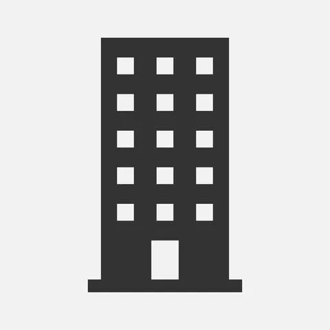 Apartment building vector icon on white background Stock-Illustration