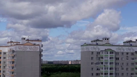 Apartment buildings on a background of clouds Stock-Footage 134724096