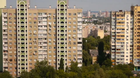 Apartment Buildings Stock Footage 66442364