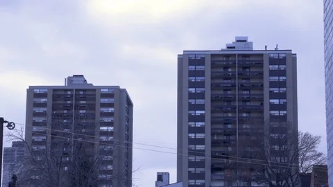 Apartment buildings Stock Footage 100406697
