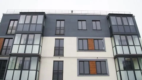 Apartment buildings in the high-tech style 库存影片 152107521