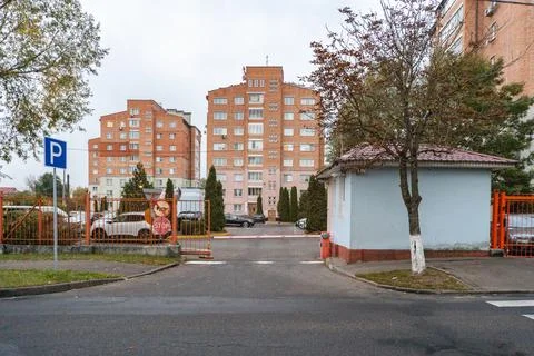 Apartment buildings in Minsk in fall Stock Photos