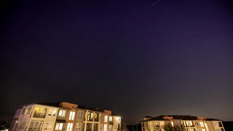 Apartment Complex Clear Stars Timelapse Video stock 155109233